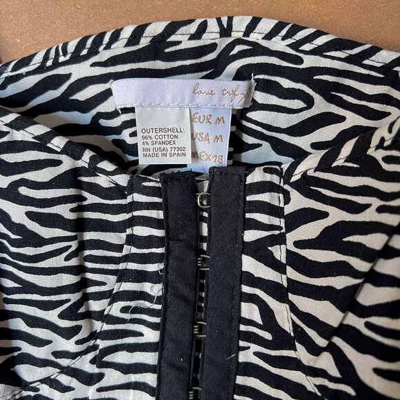 ZARA TRF Animal Print bustier style top BNWT Size Medium. Made in Spain - Picture 2 of 8